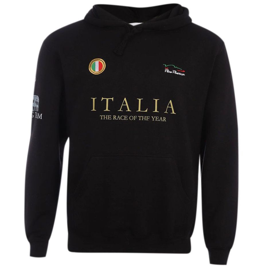 Sudadera Negra Italia para Hombre Pole Position