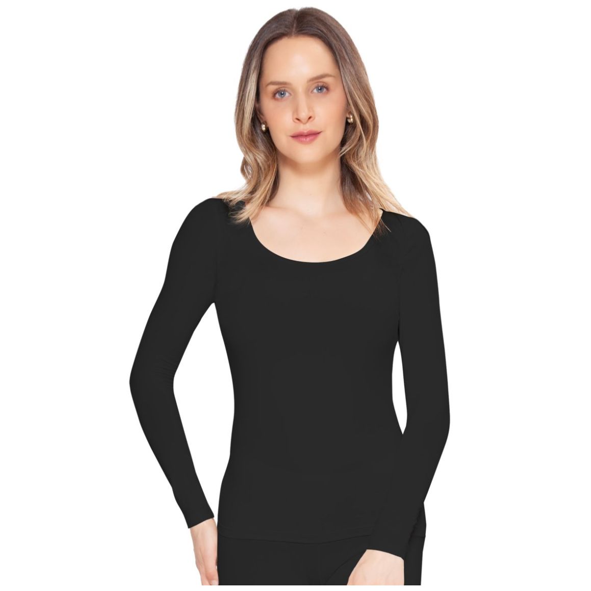 Camiseta Térmica con Cuello Redondo para Mujer Body Control