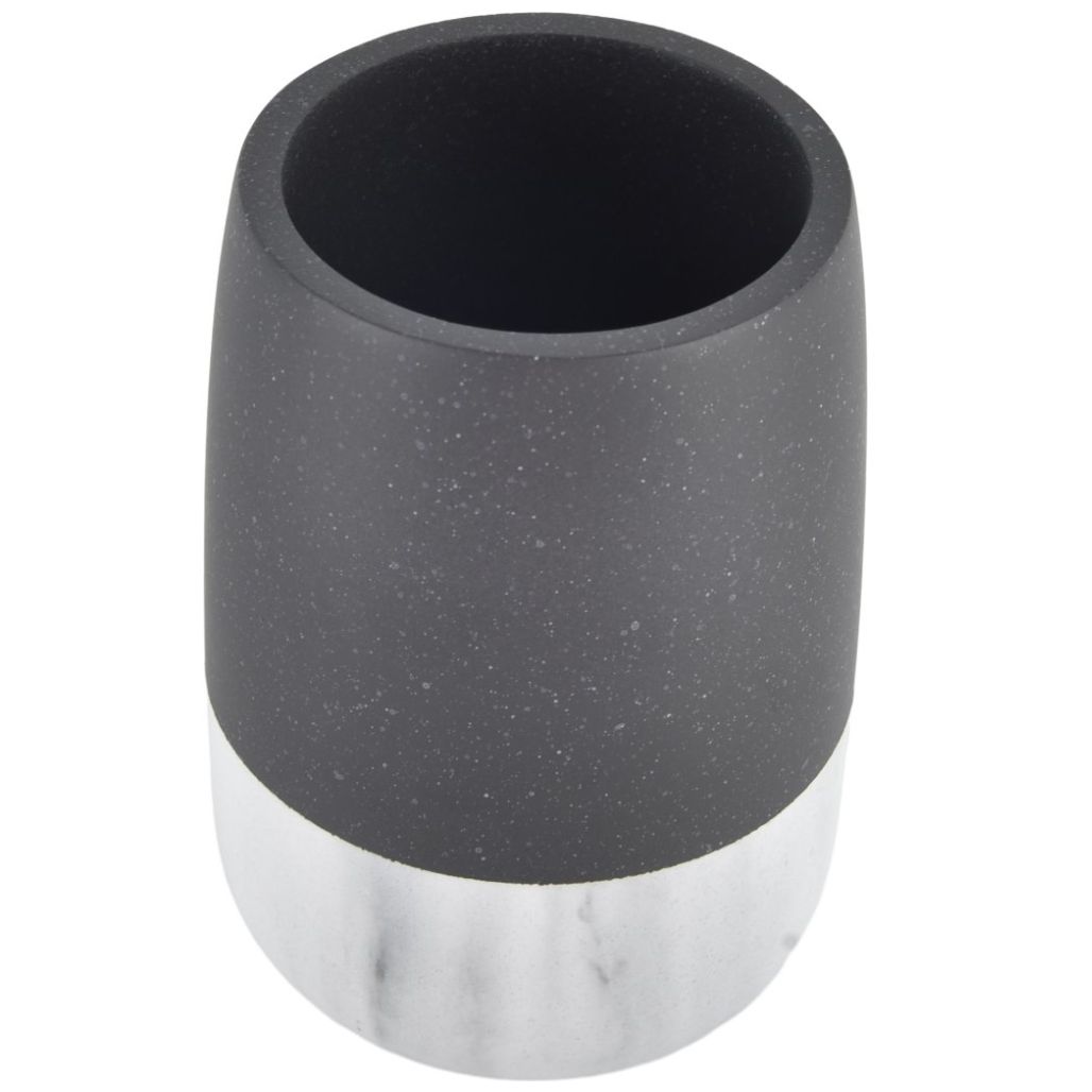 Vaso Abuya Gris/blanco Marmoleado Zense