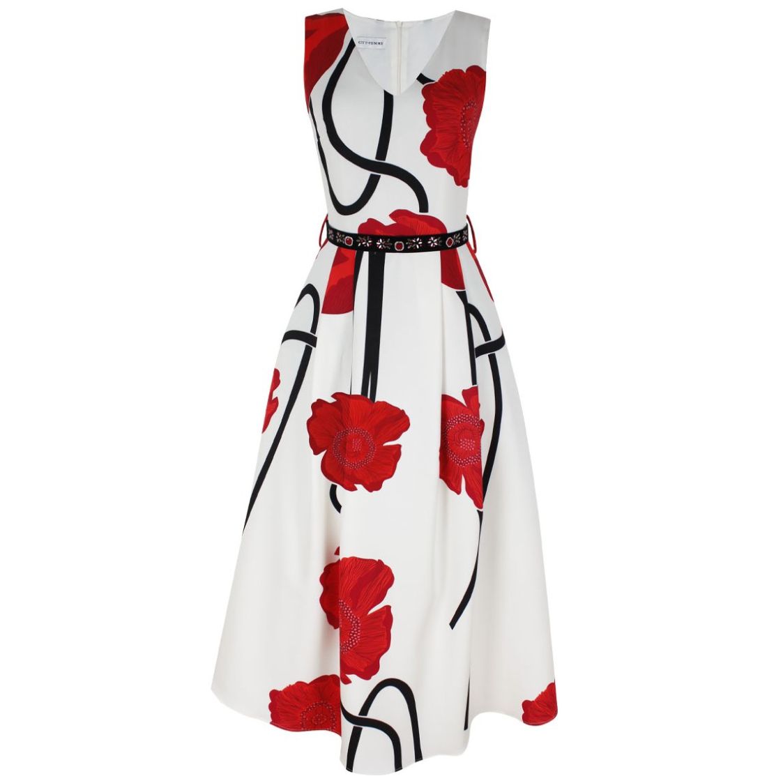 Vestido Corte Princesa Estampado Floral para Mujer City Femme