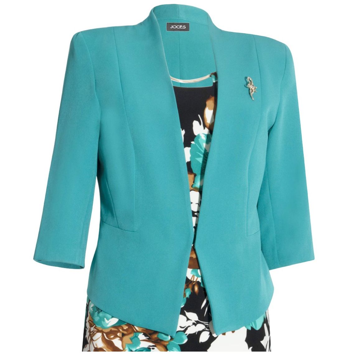 Conjunto 2 Pz Saco Liso con Prendedor Y Vestido para Mujer Joces