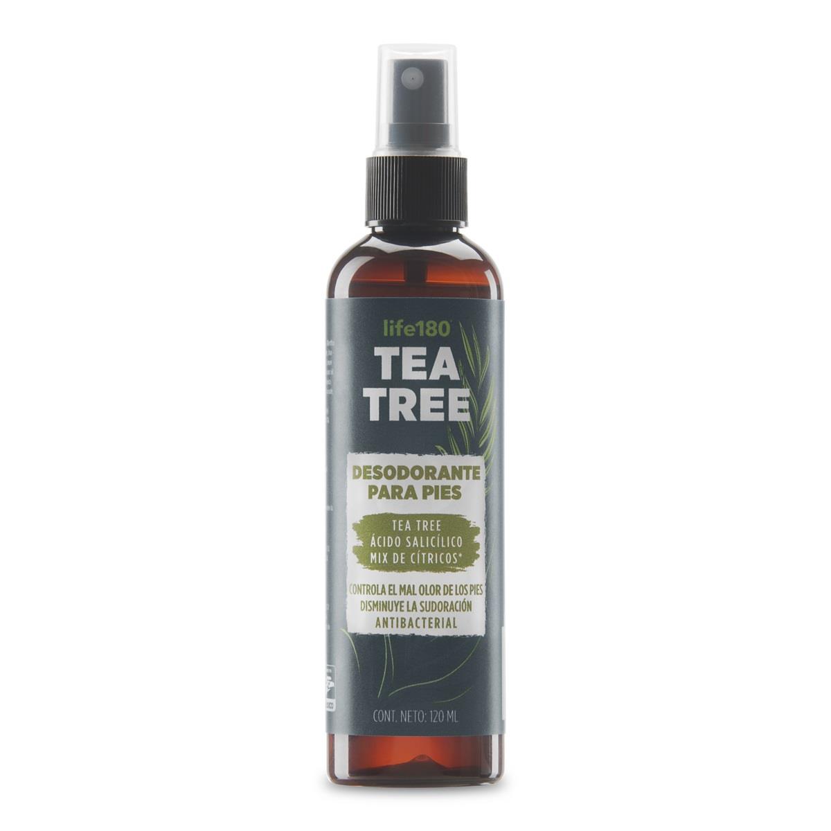 Desodorante para Pies, Tea Tree, Ácido Salicílico y Mix de Cítricos Life180