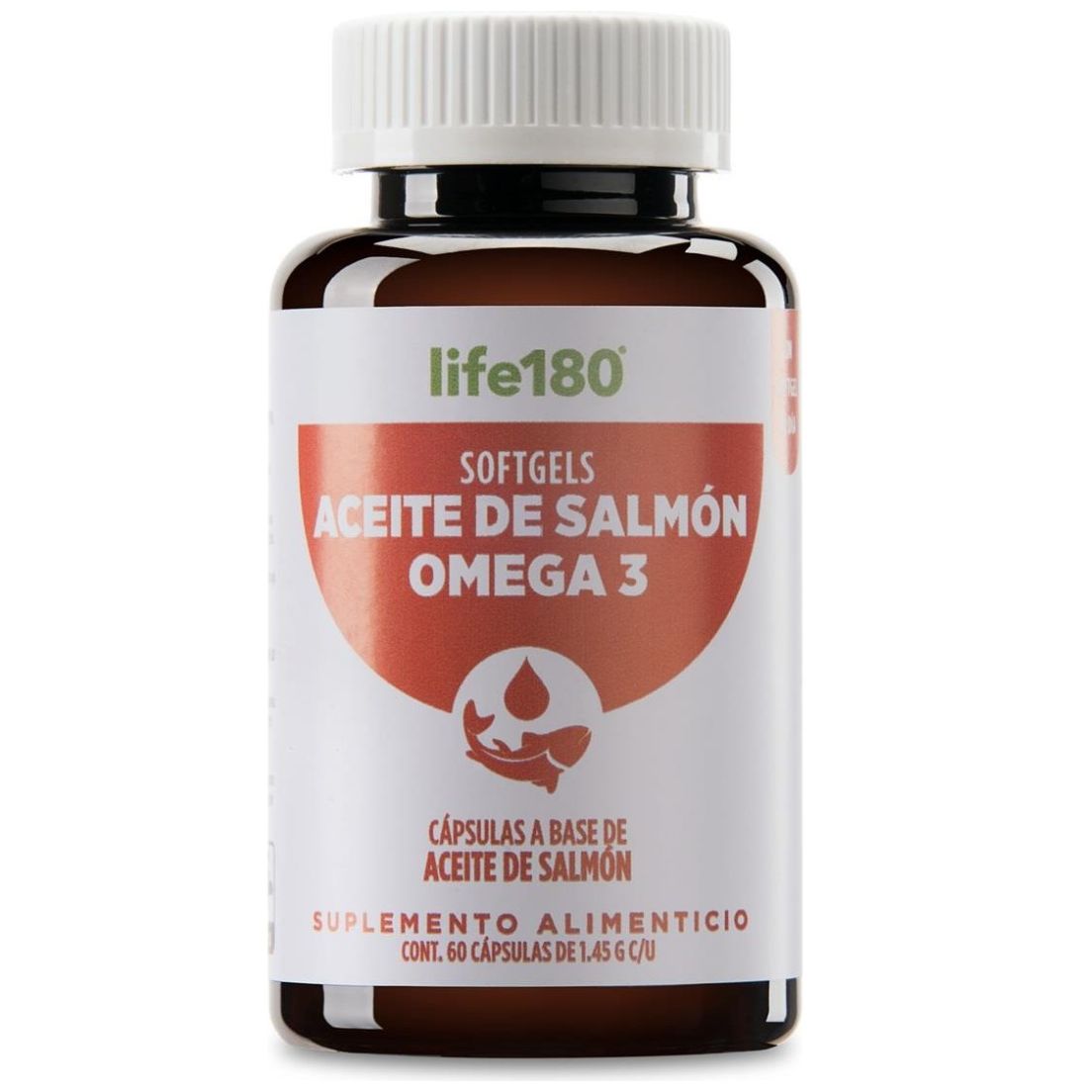 Omega 3, Aceite de Salmón 60 Softgels. Life180