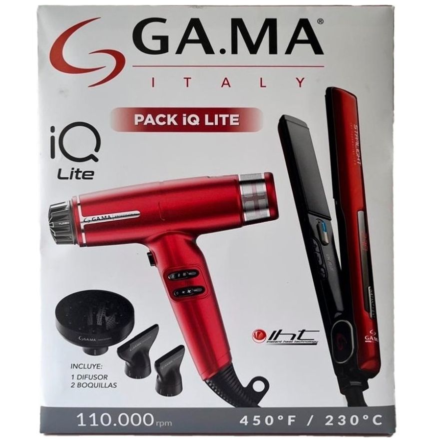 Duopack Iq Lite Red Secadora y Alaciadora Gama Italy