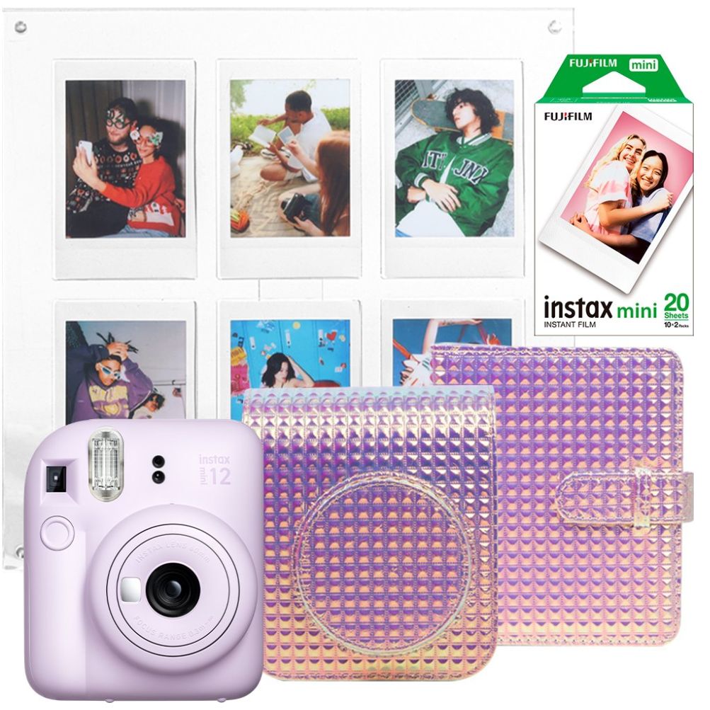 Paquete Fujifilm Instax Mini 12 Lila Mas Accesorios