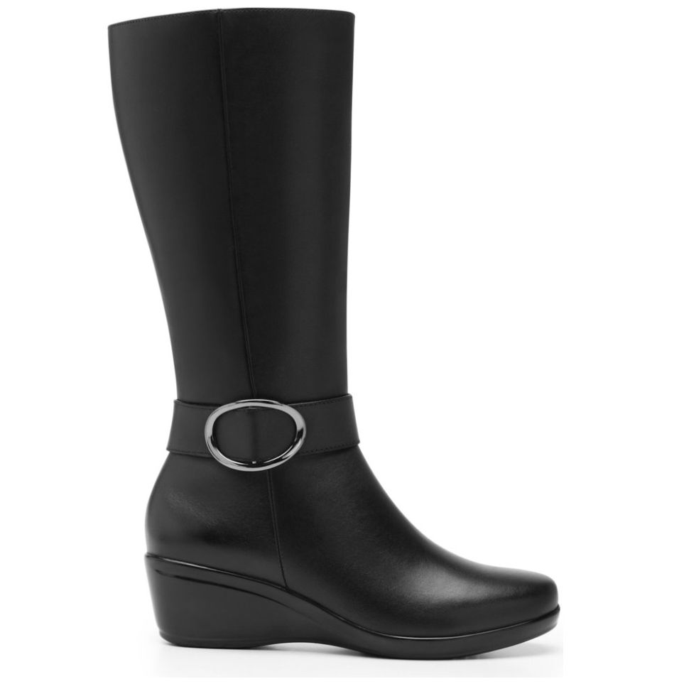 Bota Alta Negro para Mujer Flexi