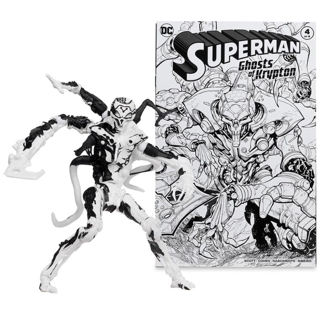 4 Pack Figuras 7" Superman Series (Sketch Edition)(Gold Label)(Con Cómic) Spin Master