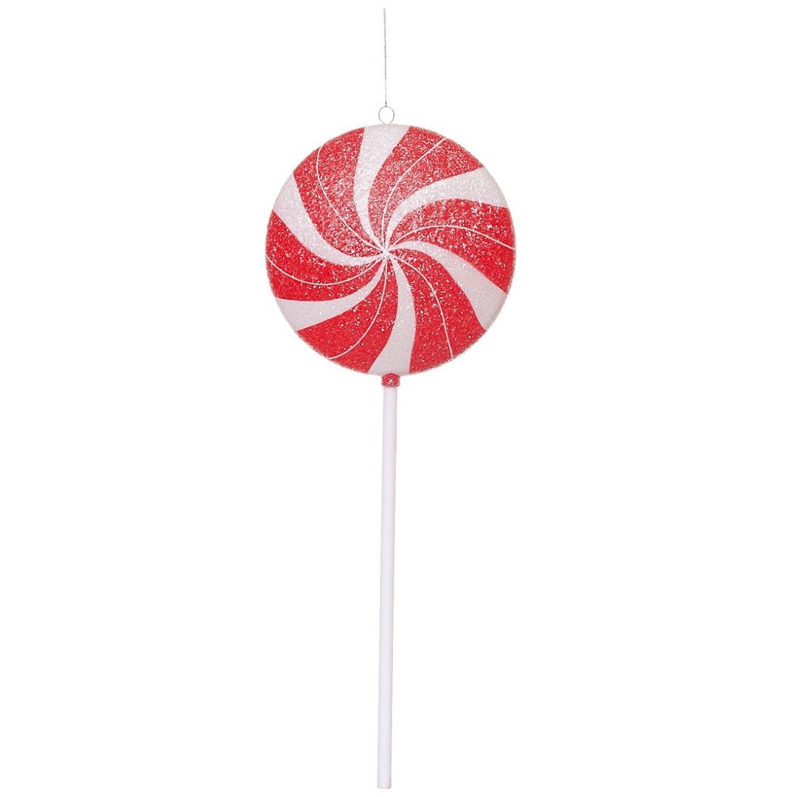 Colgante Paleta Candy Espiral Rojo Y Blanco 60 Cm  Regency