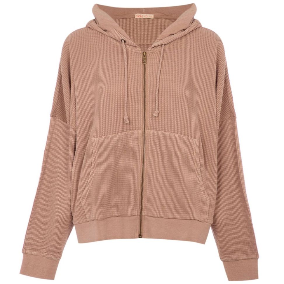 Sudadera Capucha Waffle para Mujer Talla Extra Fukka