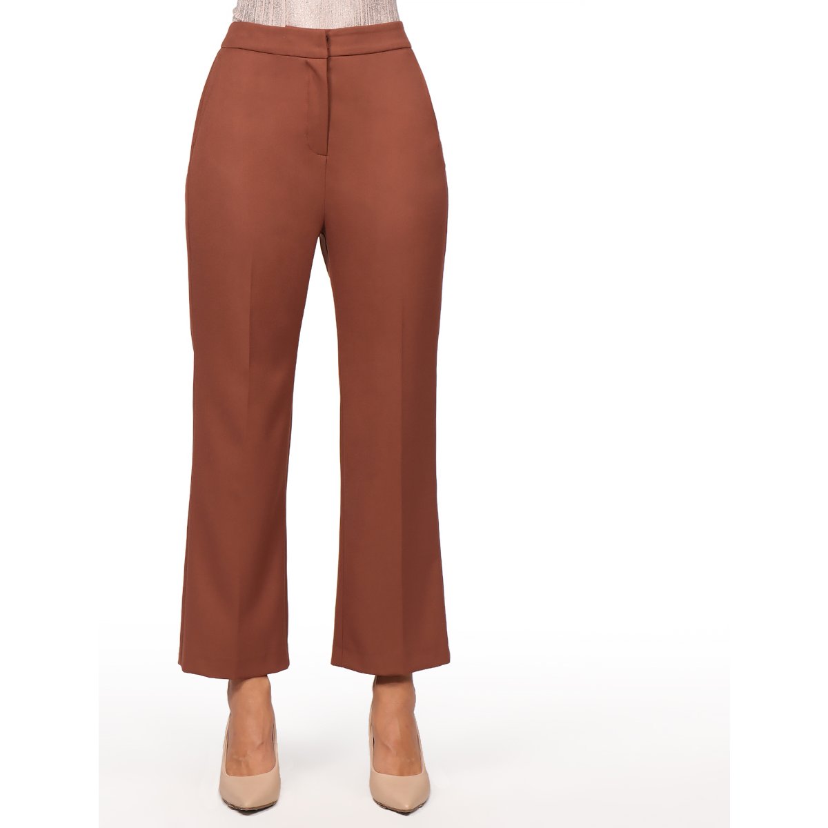 Pantalón Recto Liso para Mujer Duplan