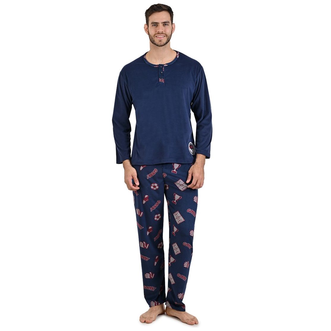 Conjunto Pijama Diseño de Fútbol para Hombre Star West