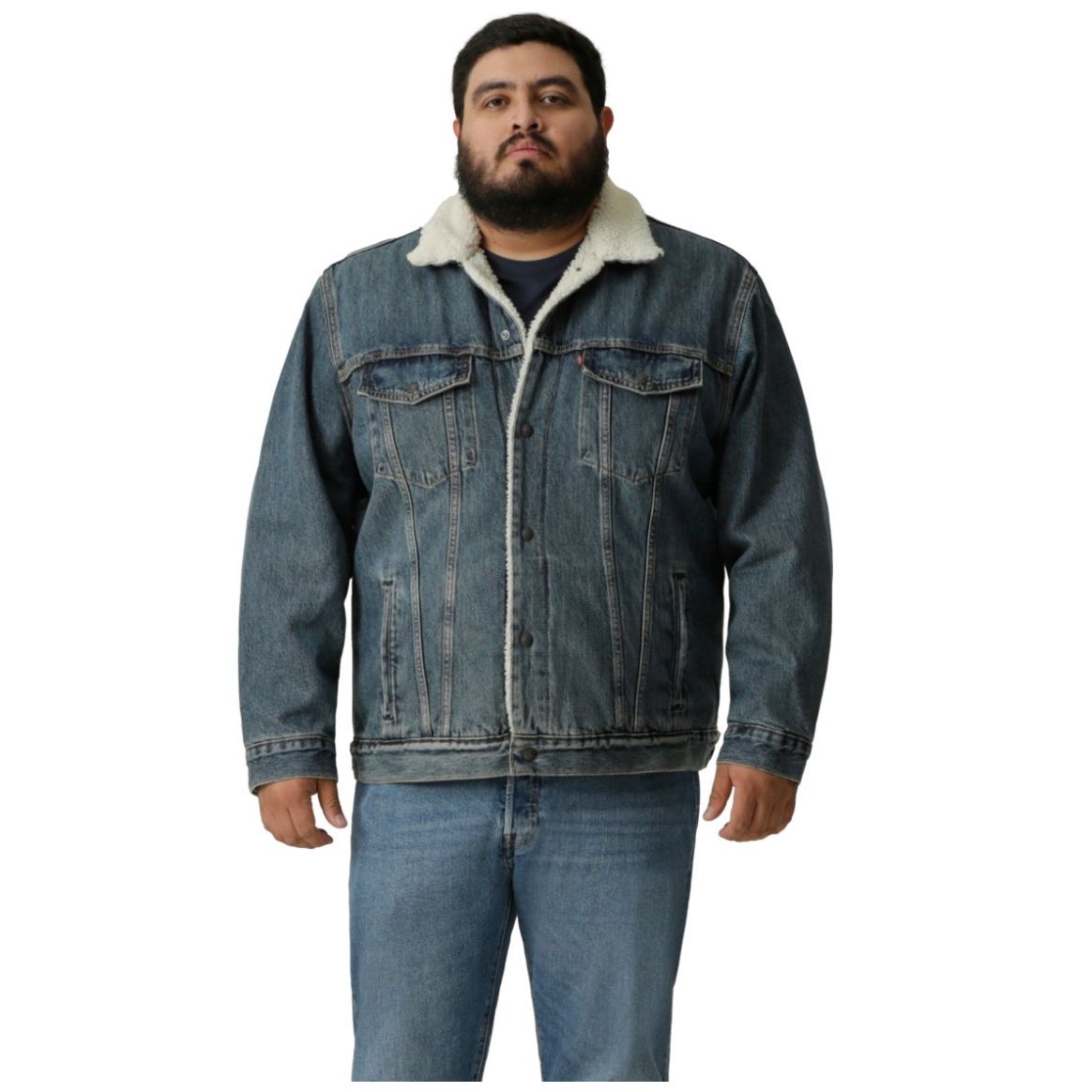 Chamarra Trucker de Mezclilla Sherpa para Hombre Grande Levis