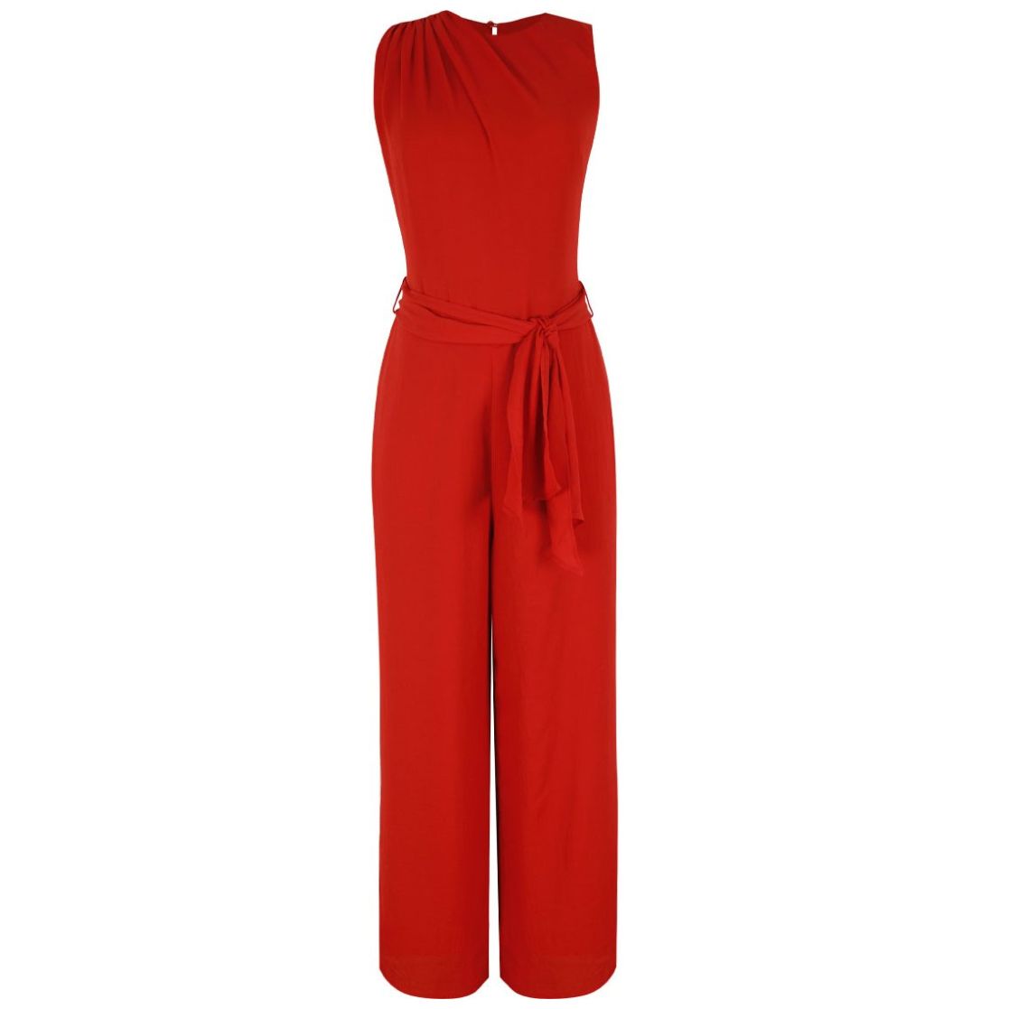 Jumpsuit Corte Recto con Cinta de Amarre para Mujer Basel