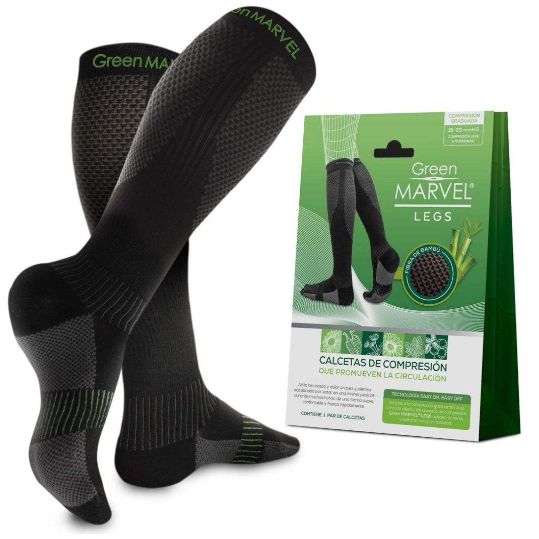 Medias de Compresión Green Marvel Legs S-M para Mujer