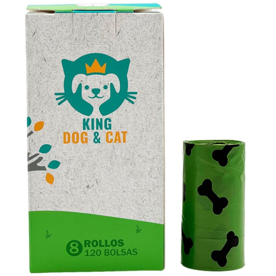 Bolsas Biodegradables 8 Pack King Dog & Cat