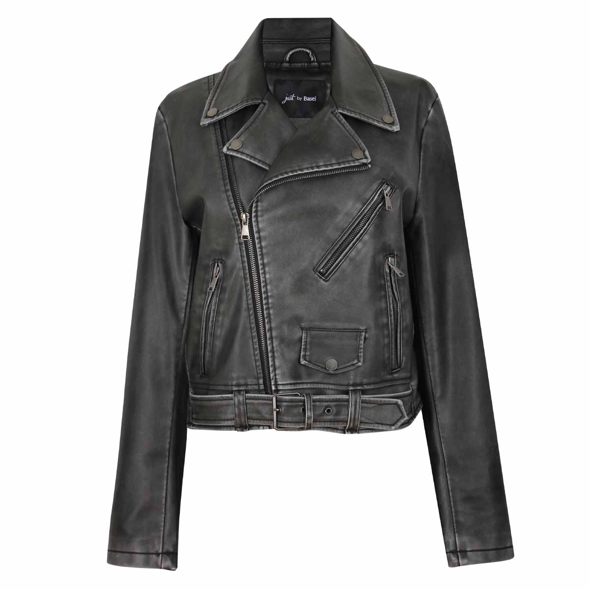 Chamarra Biker para Mujer Petite Just By Basel