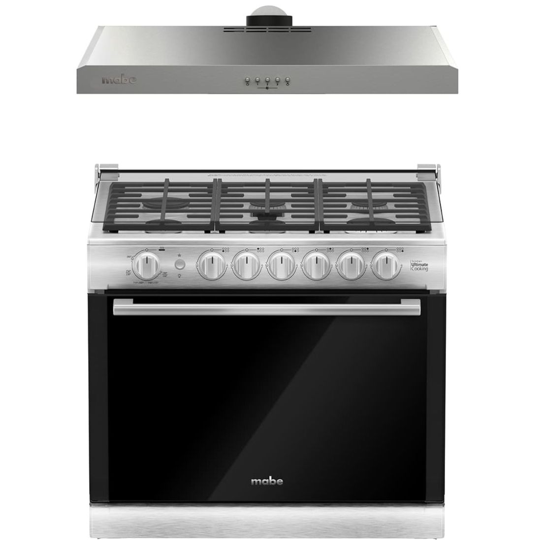 Combo Estufa y Campana Inox Mabe