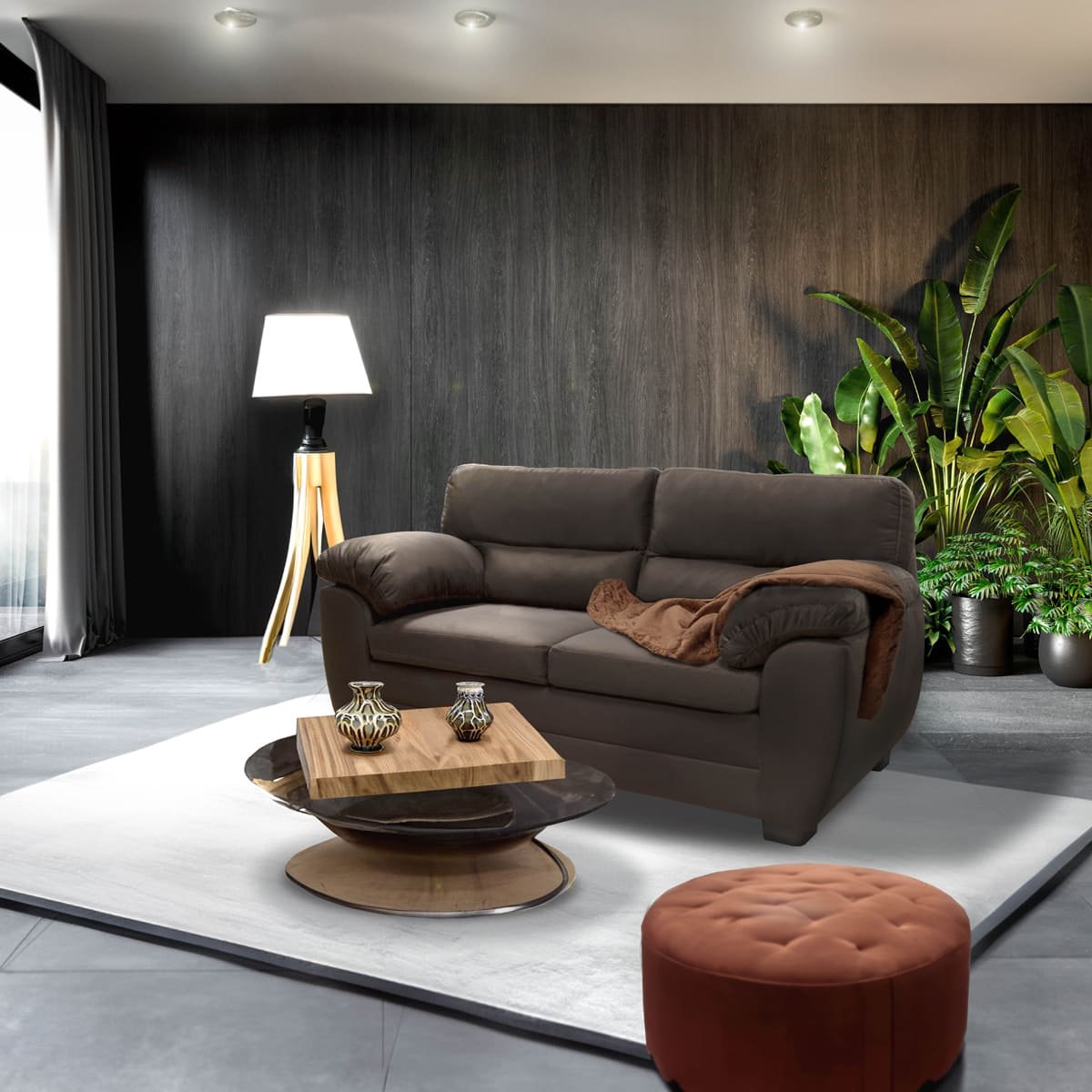 Love Seat Libia Artaban Chocolate de Elite Artaban