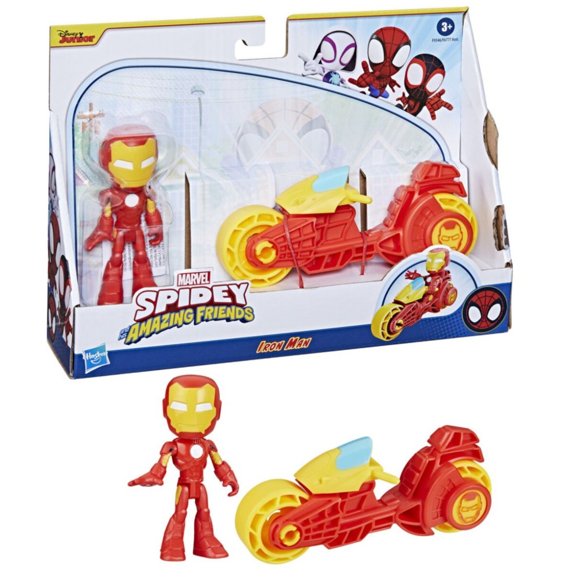 Marvel Spidey y Sus Sorprendentes Amigos Set Iron Man Motocicleta