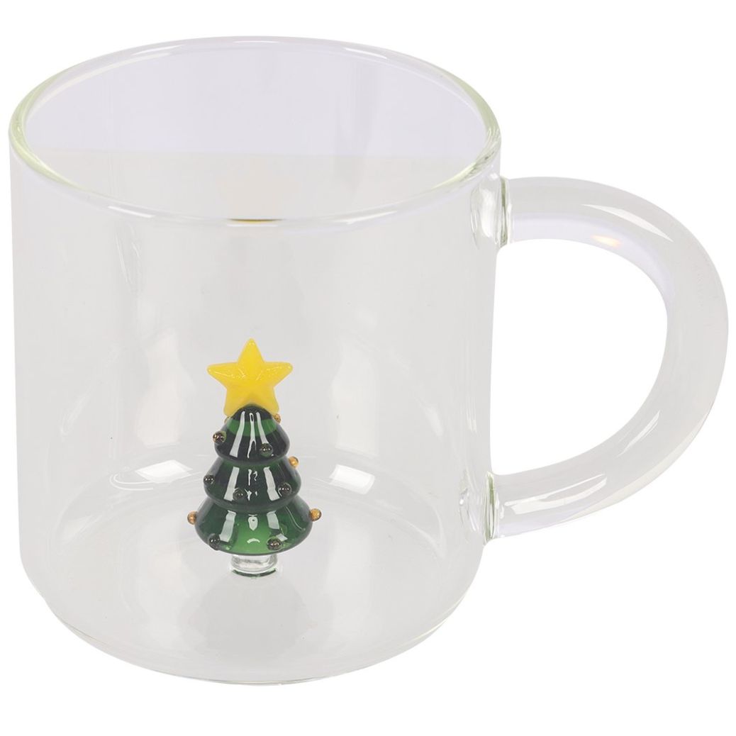 Taza Christmas Árbol Vidrio Unc 33 Home & Details