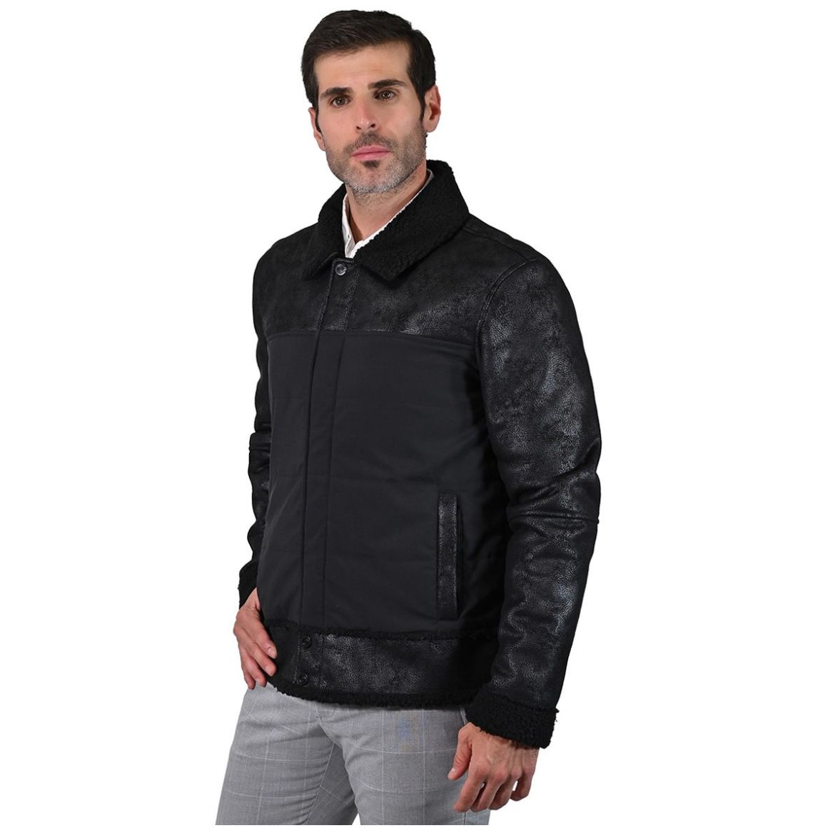 Chamarra con Cuello Invernal para Hombre Perry Ellis