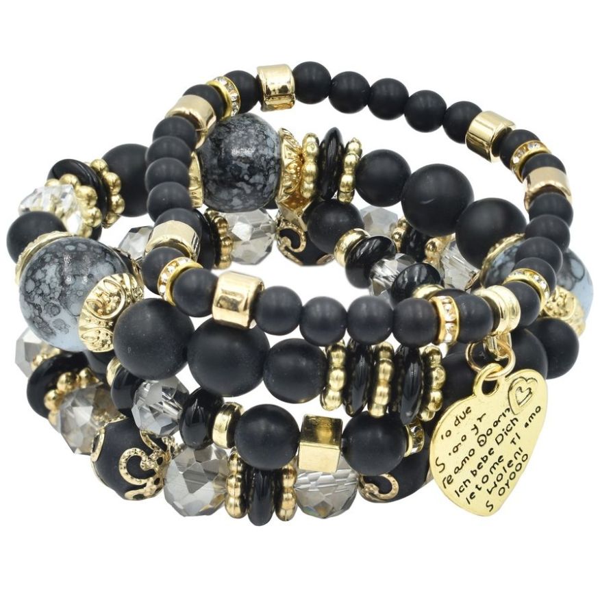 Set de Pulseras Negras para Mujer Lulu