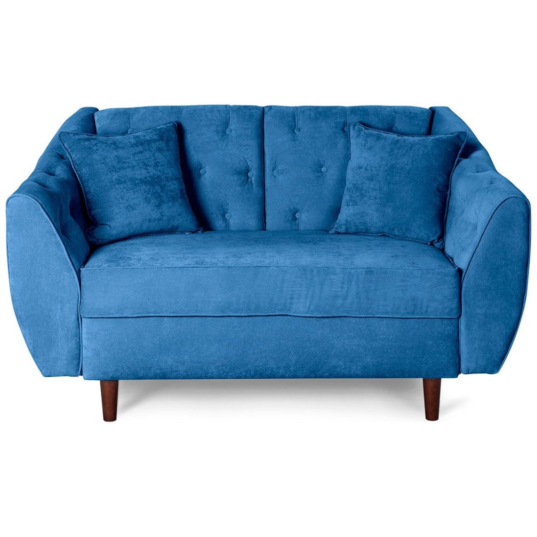 Sofá Love Seat Clooney Azul Makora