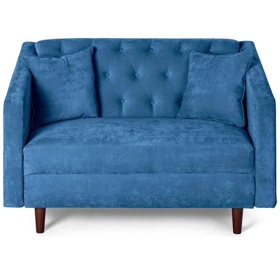 Sofá Love Seat Ivanka Azul Makora