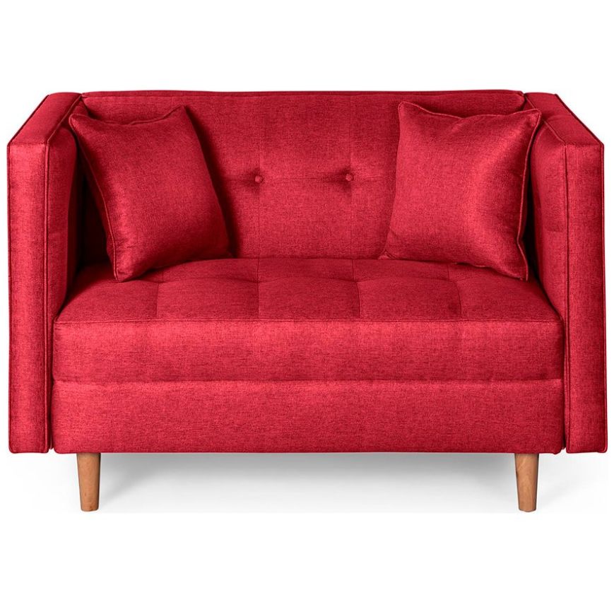 Sofá Love Seat Miliani Rojo Makora