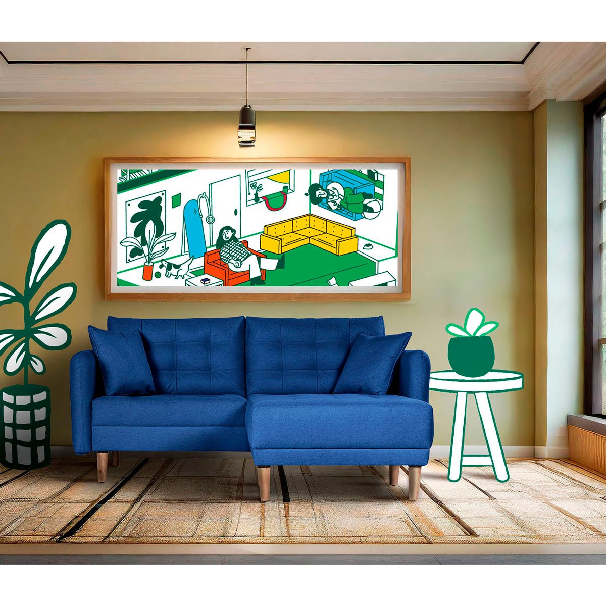 Sala Modular Cinnamon Azul Makora