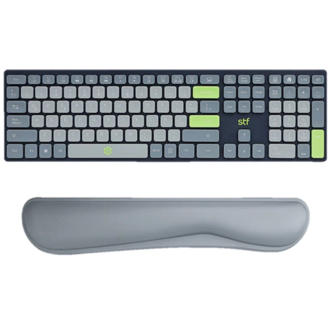 Teclado Y Mousepad Viva Gris Stf