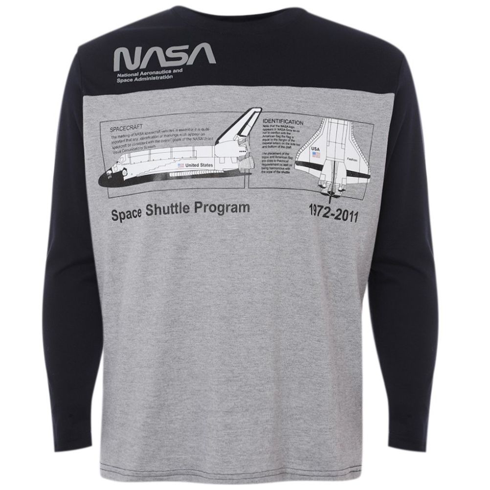 Playera Estampada para Hombre Plus Nasa