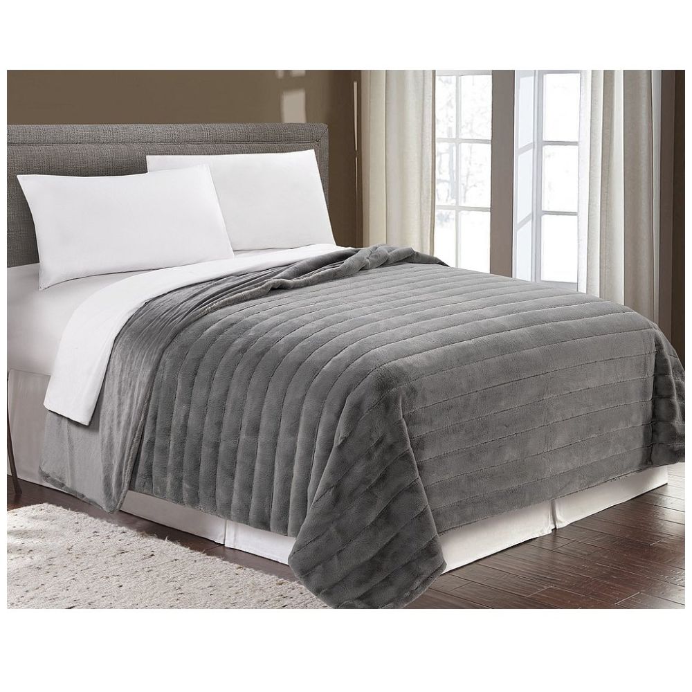 Cobertor Matrimonial/queen  Gris Home Nature