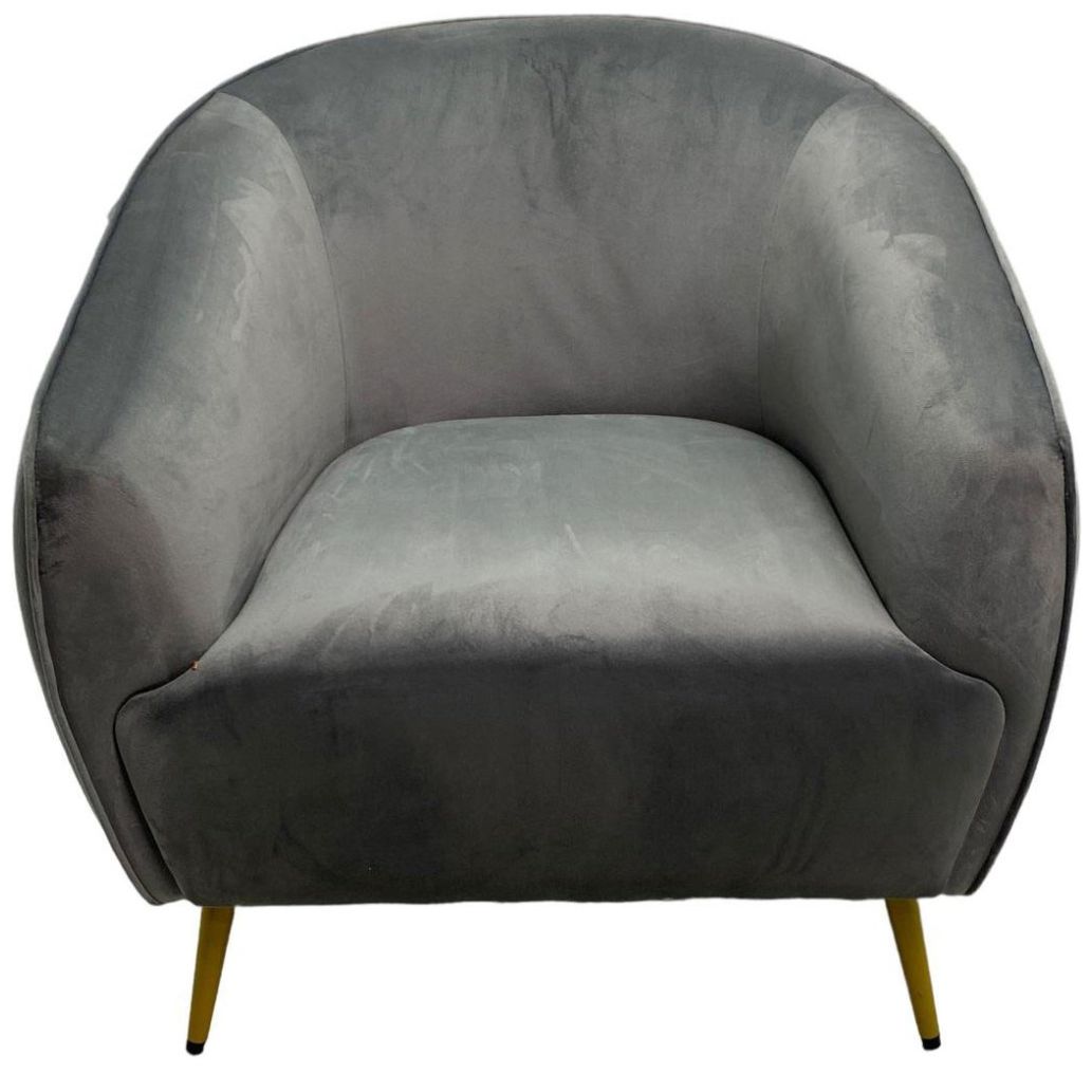 Poltrona Gris Elegante Silvery Gold Concepts