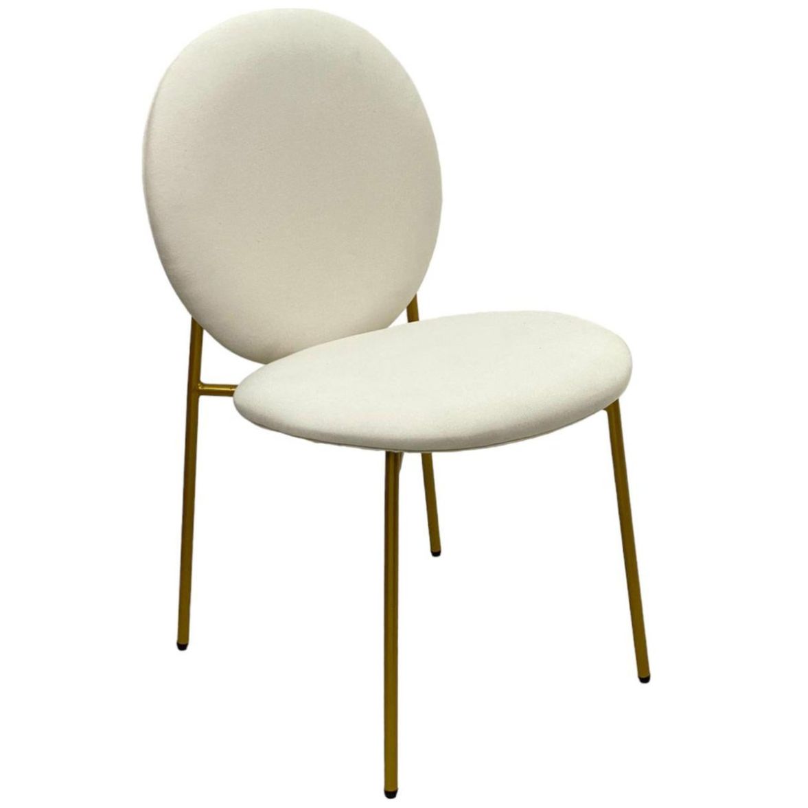 Silla de Comedor Blanco Elegante Silvery Gold Concepts