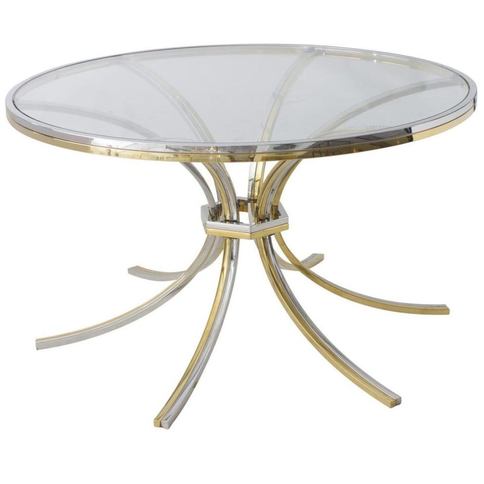 Mesa de Centro Redonda Silvery Gold Concepts