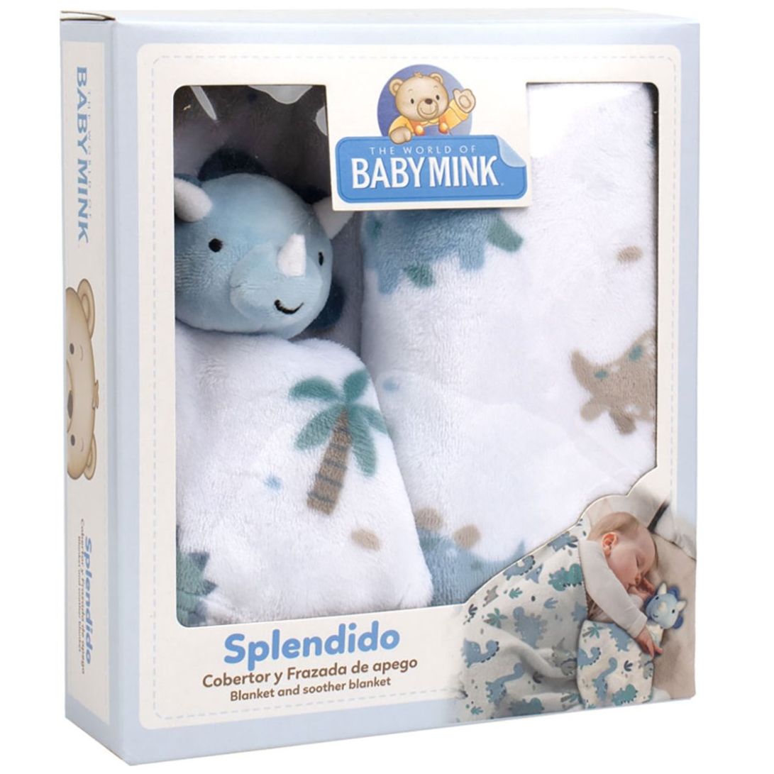 Cobertor Estampado con Muñeco Baby Mink