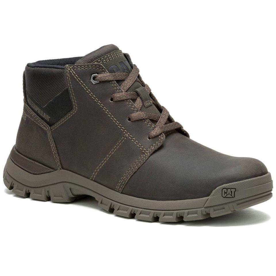 Bota en Piel para Hombre Gris Caterpillar