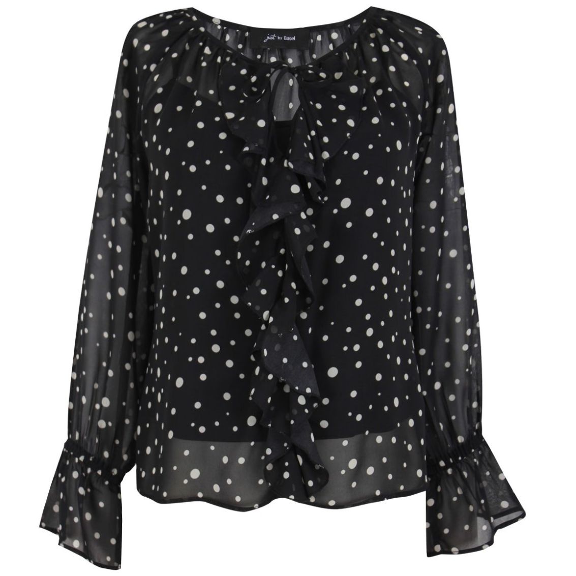 Blusa Dots Escarola para Mujer Petite Just By Basel