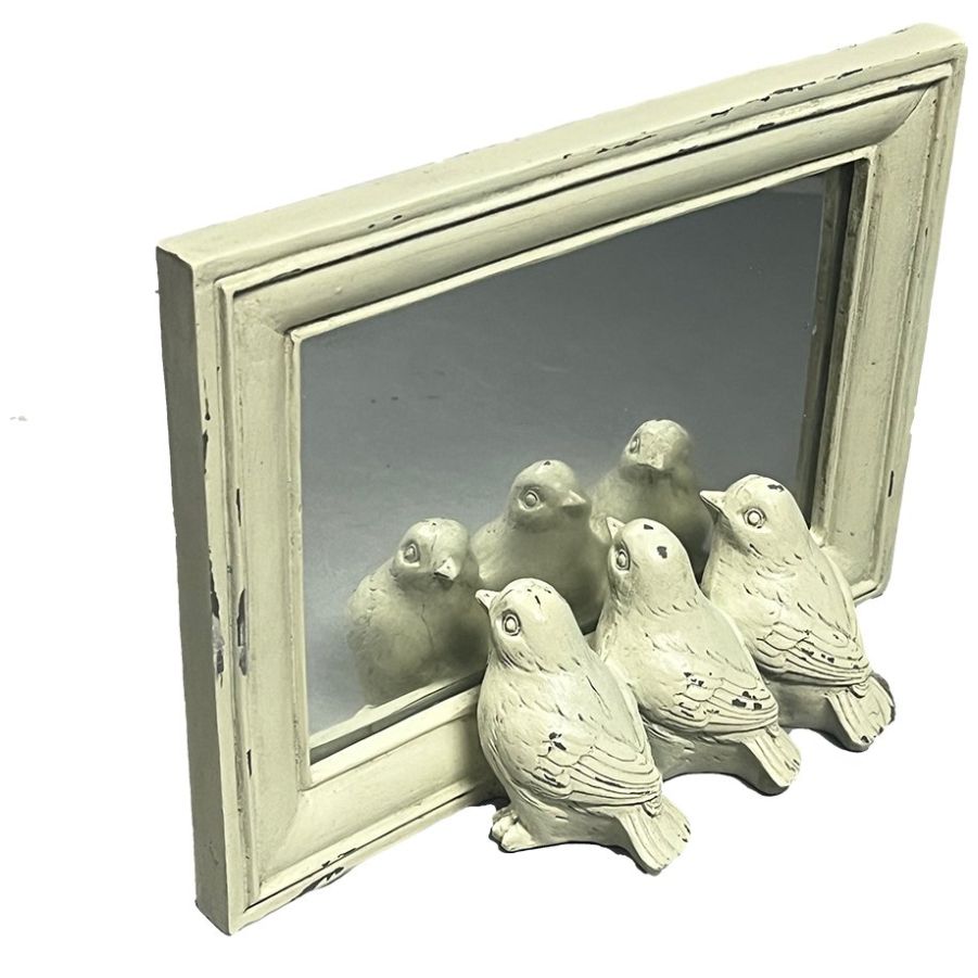 Decorativo Espejo Bird White Vintage Home