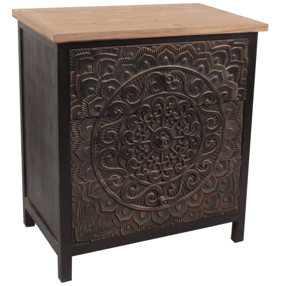 Gabinete Medallón Chest Black Vintage Home