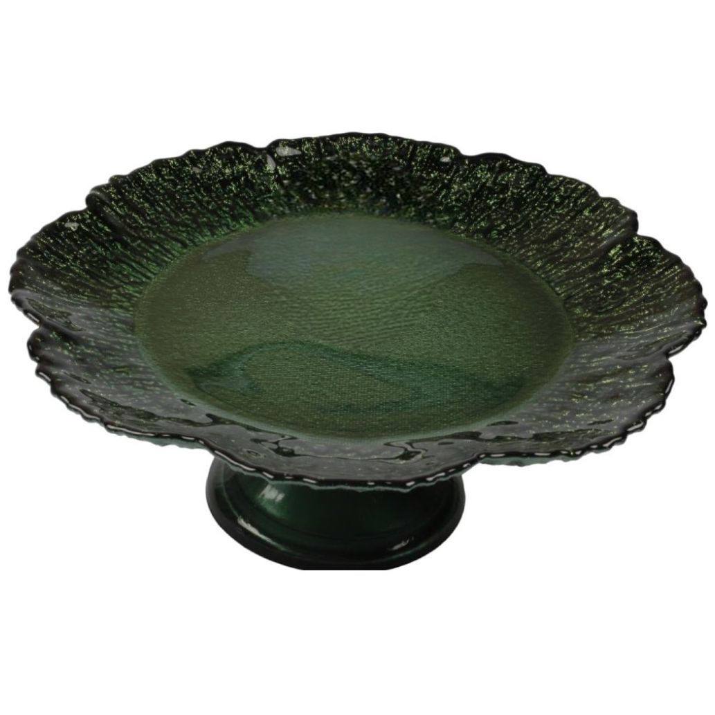 Pastelero Soporte Verde Vidrio 21 Cm Home & Details