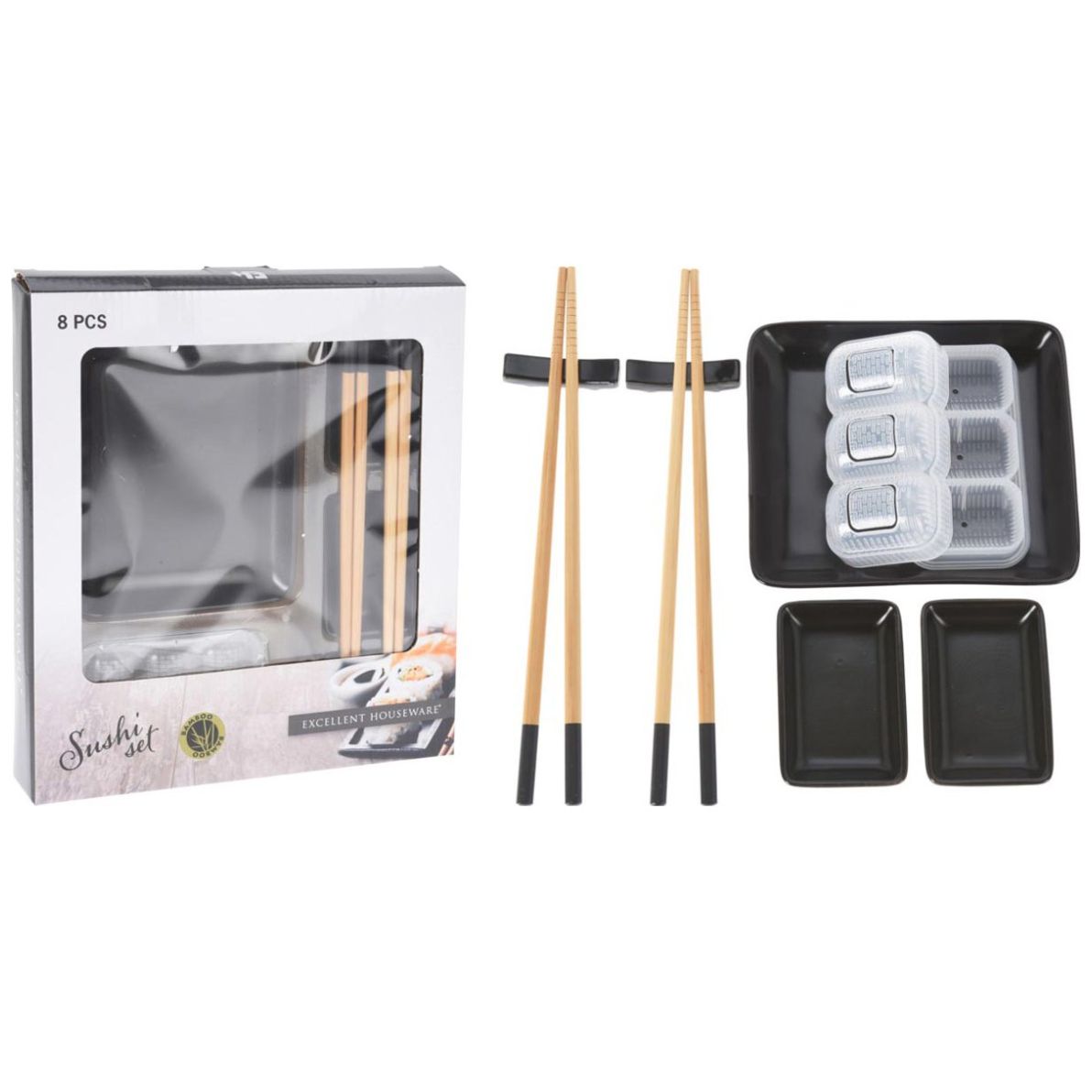 Set Sushi 8 Piezas de Cerámica Koopman