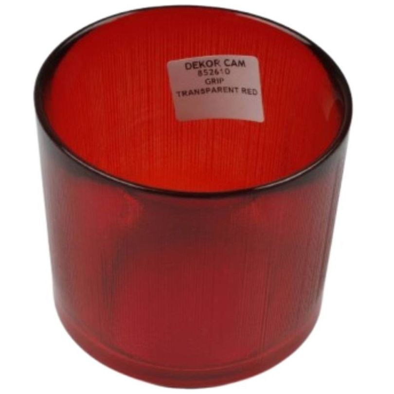 Vaso Rojo Vidrio 10 Cm Home & Details