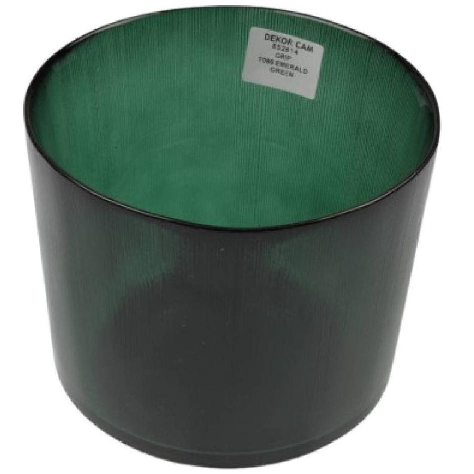 Vaso Verde Vidrio 15 Cm Home & Details