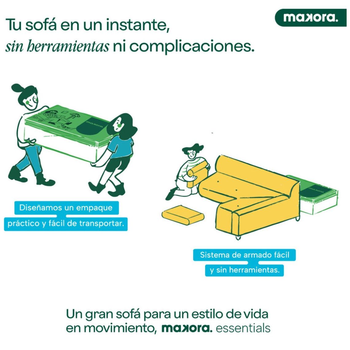 Sofá Cama Chocolate Caroli Makora