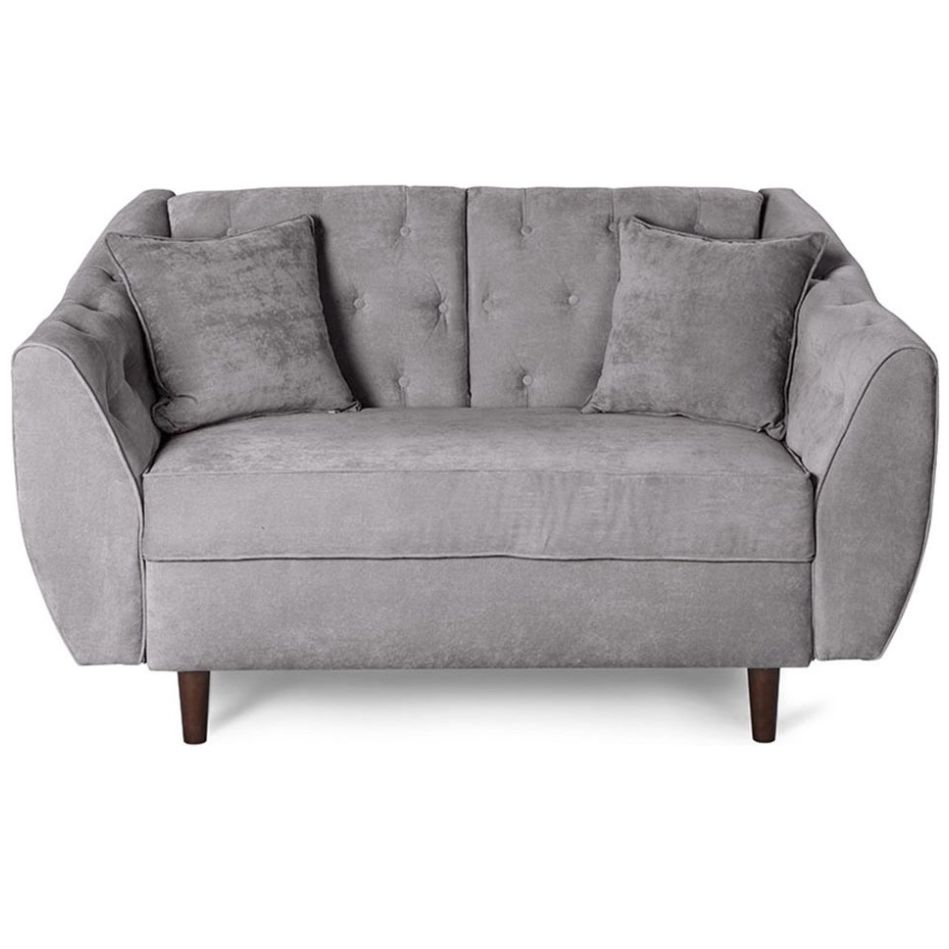 Sofá Love Seat Clooney Gris Claro Makora