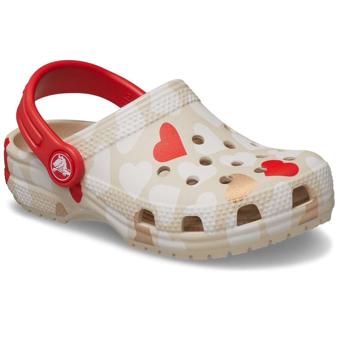 Sueco Classic Heart Print 13-17 Crocs para Niña