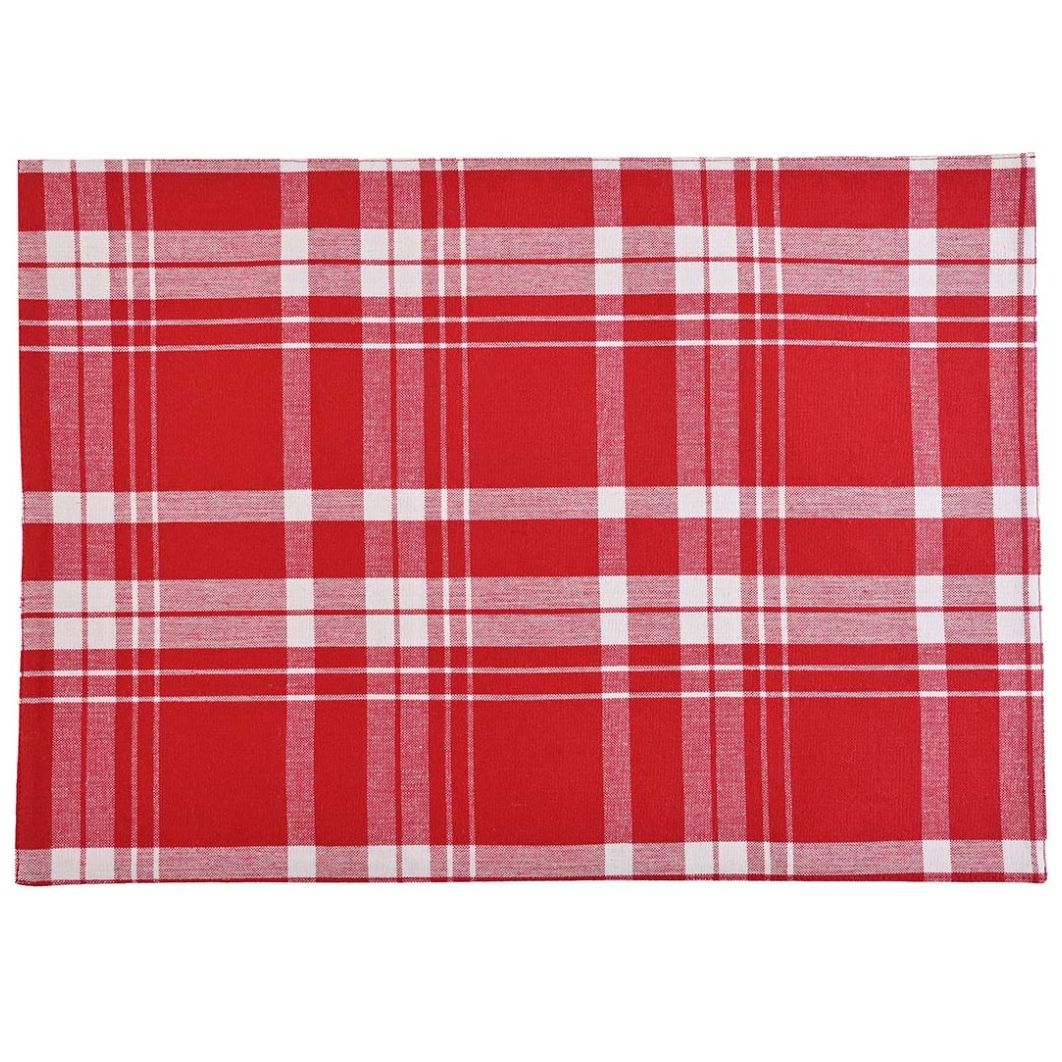 Mantel Red White Flannel Vintage Home