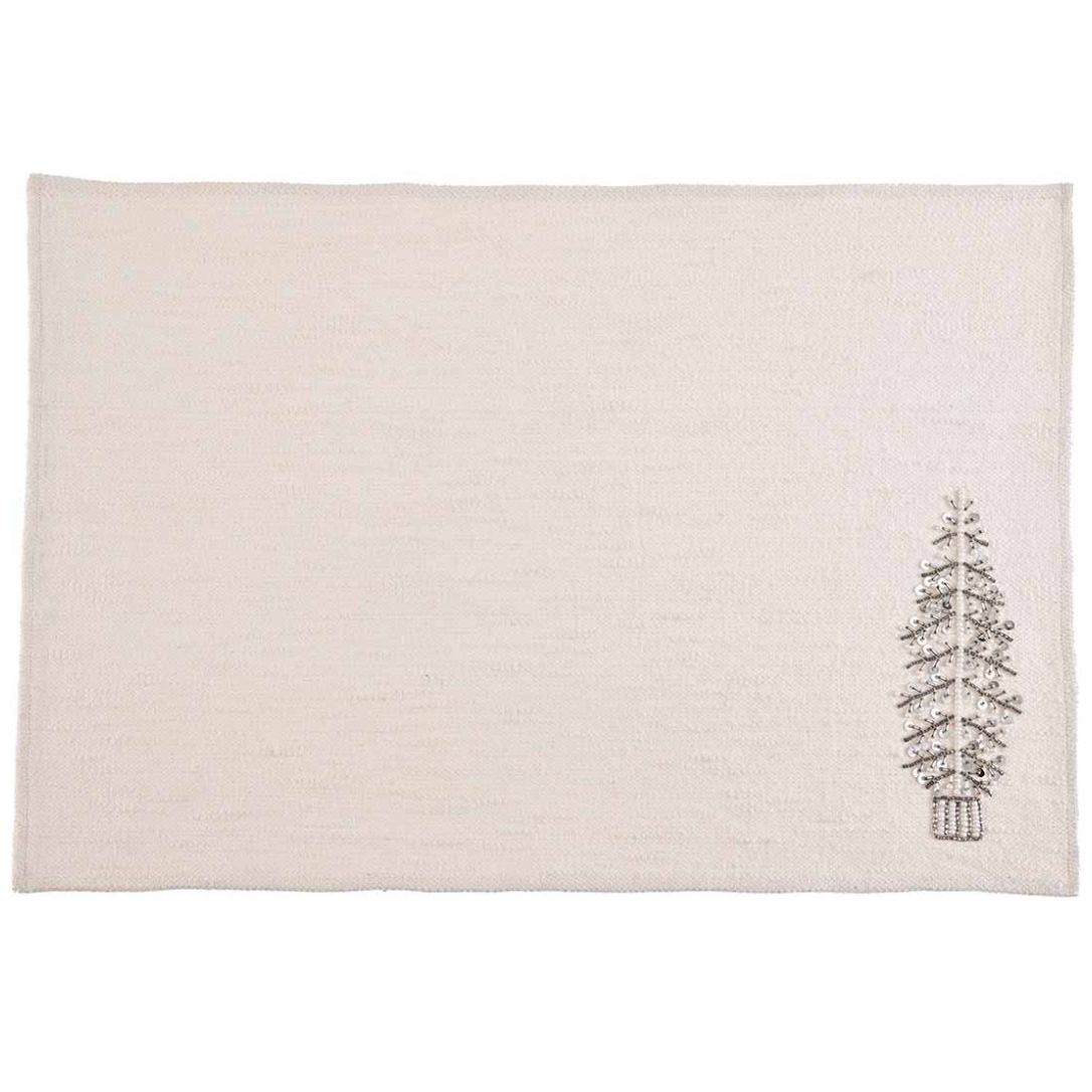 Mantel Bordado Forest White Vintage Home